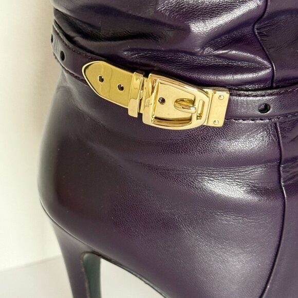 Gucci Luscious Purple Leather Boots Size 7.5 B - Picture 5 of 15